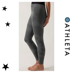 💫NWTS-$110 ATHLETA Transcend 7/8 Tights M Luxe Fabric Stars Grey Leggings M